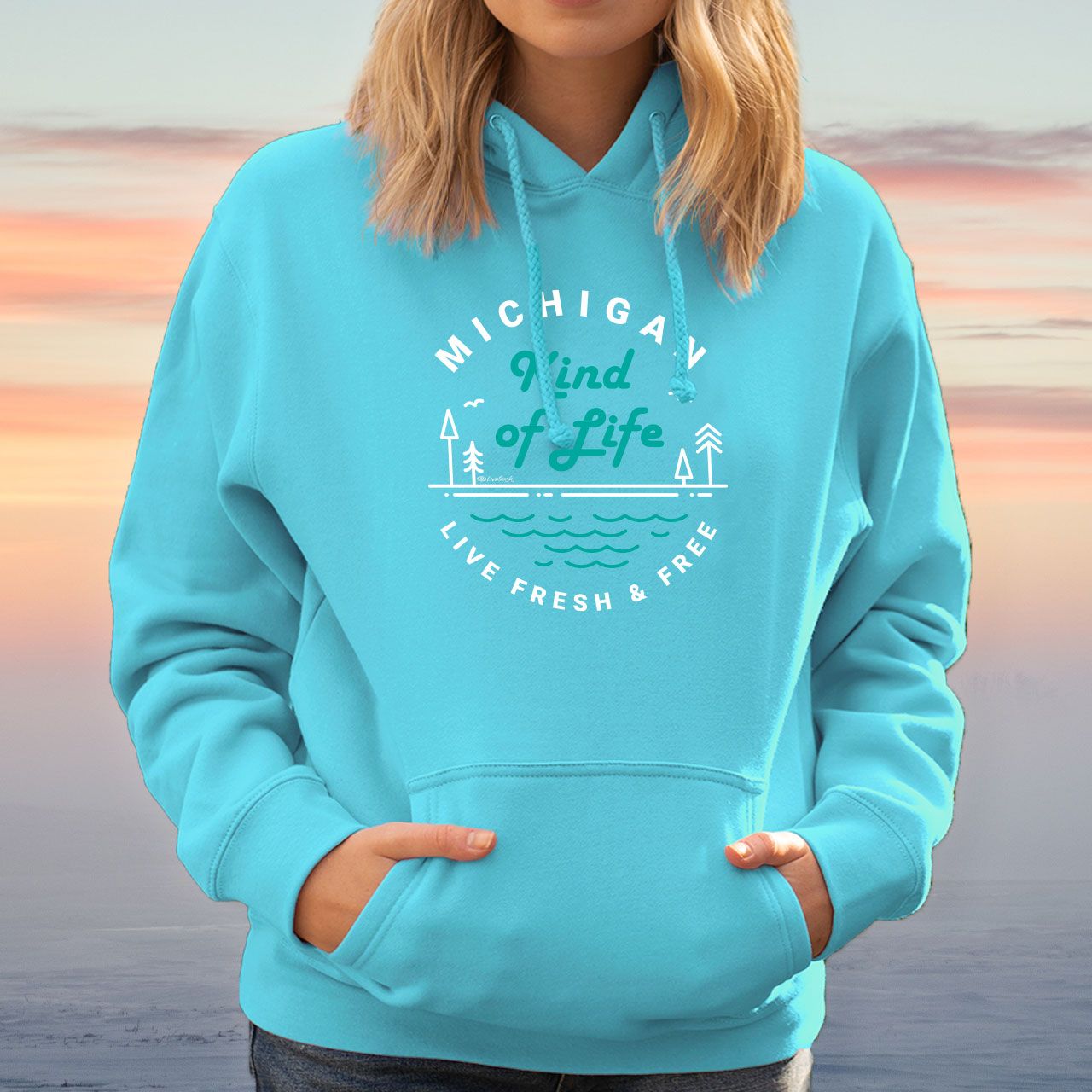 Michigan Kind Of Life Relaxed Fit Classic Hoodie