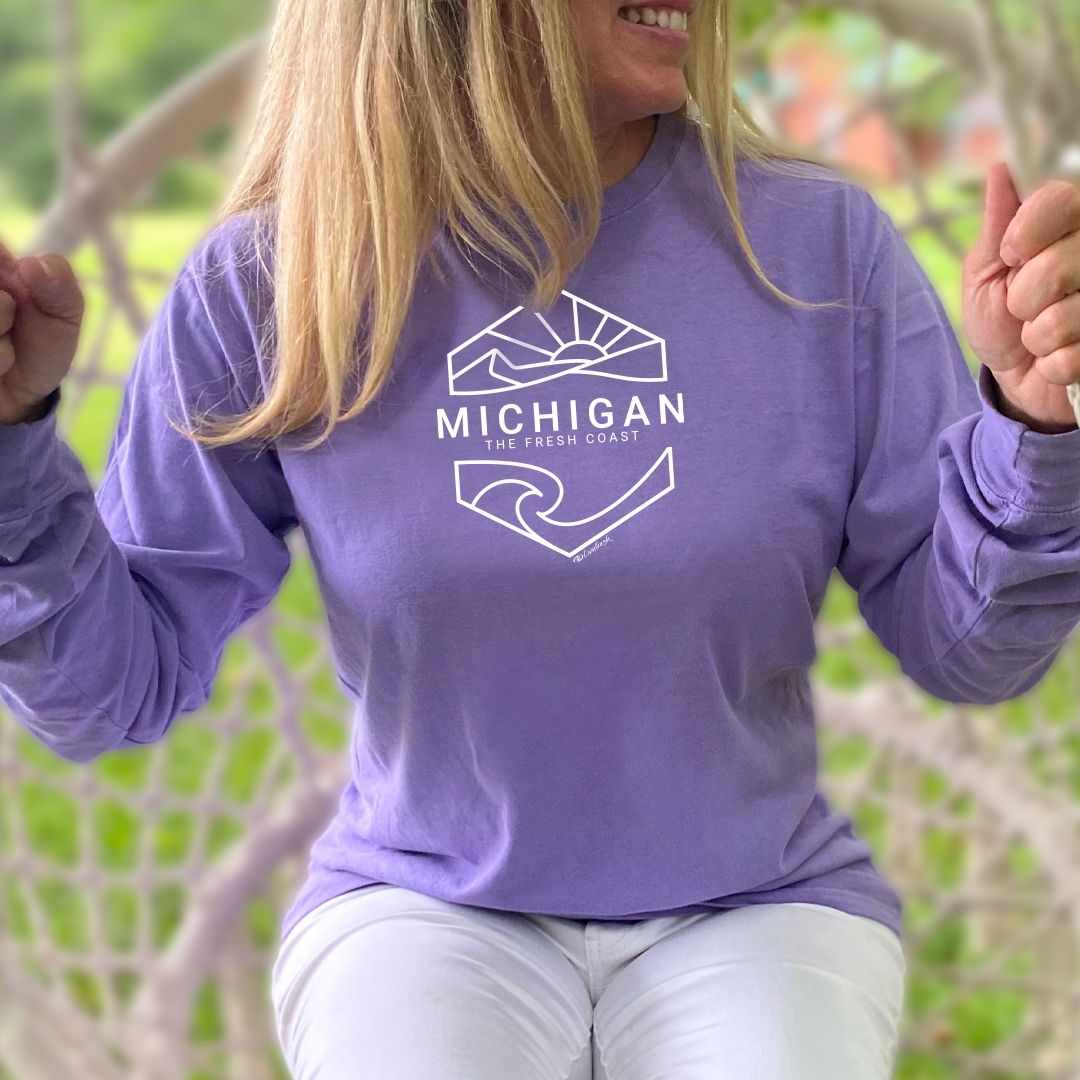 Michigan Sun Rays Long Sleeve & T-Shirt Pink (Long Sleeve) / XL