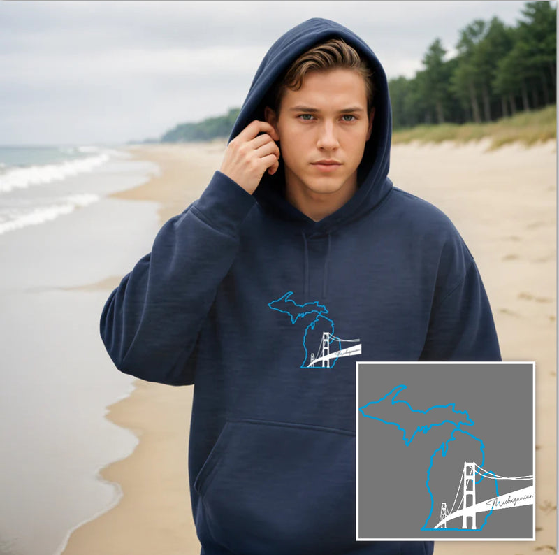 "NEW Michiganian Bridge"Men's Classic Hoodie