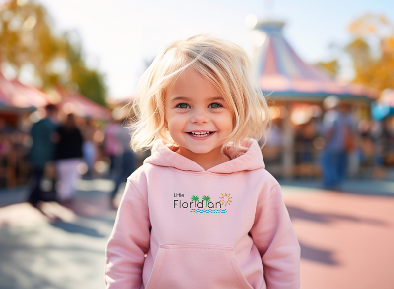 "Little Floridian"Toddler Fleece Hooded Sweatshirt