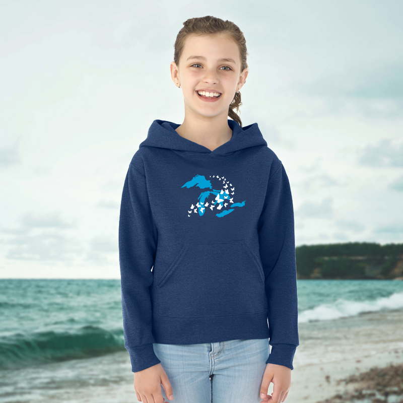 "Great Lakes Butterfly"Youth Hoodie