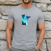 "Minnesota Northern Lights"Men's Crew T-Shirt