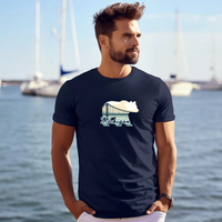 "Bear Bridge"Men's Crew T-Shirt