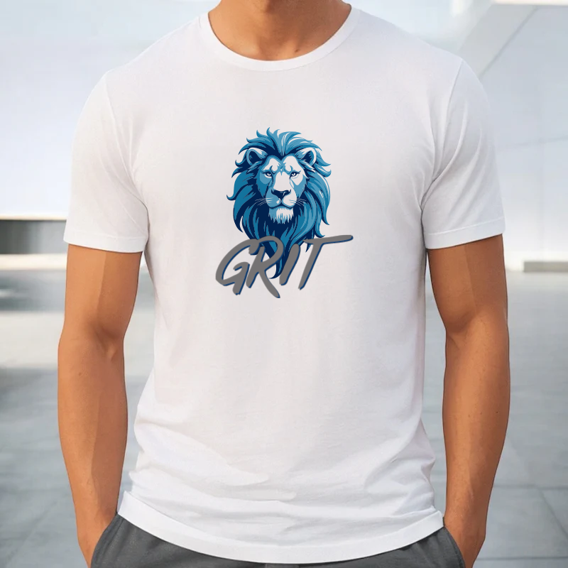 "Lion Grit"Men's Crew T-Shirt