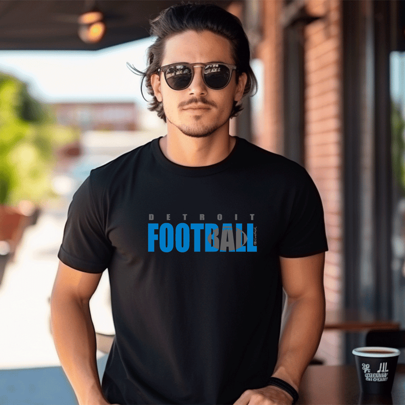 "Motown Football"Men's Crew T-Shirt