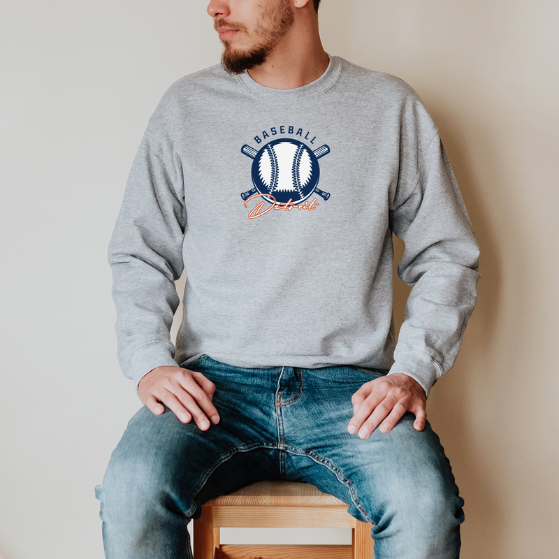 "Baseball In The D"Men's Long Sleeve T-Shirt