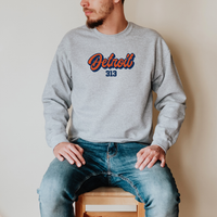 "313 Baseball"Men's Long Sleeve T-Shirt