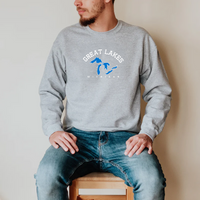 "5 Great Lakes"Men's Long Sleeve T-Shirt