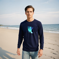 "Minnesota Northern Lights"Men's Long Sleeve T-Shirt