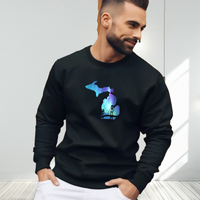 "Bridge Northern Lights"Men's Long Sleeve T-Shirt