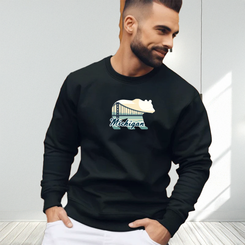 "Bear Bridge"Men's Long Sleeve T-Shirt