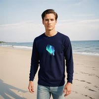 "Wisconsin Northern Lights"Men's Long Sleeve T-Shirt