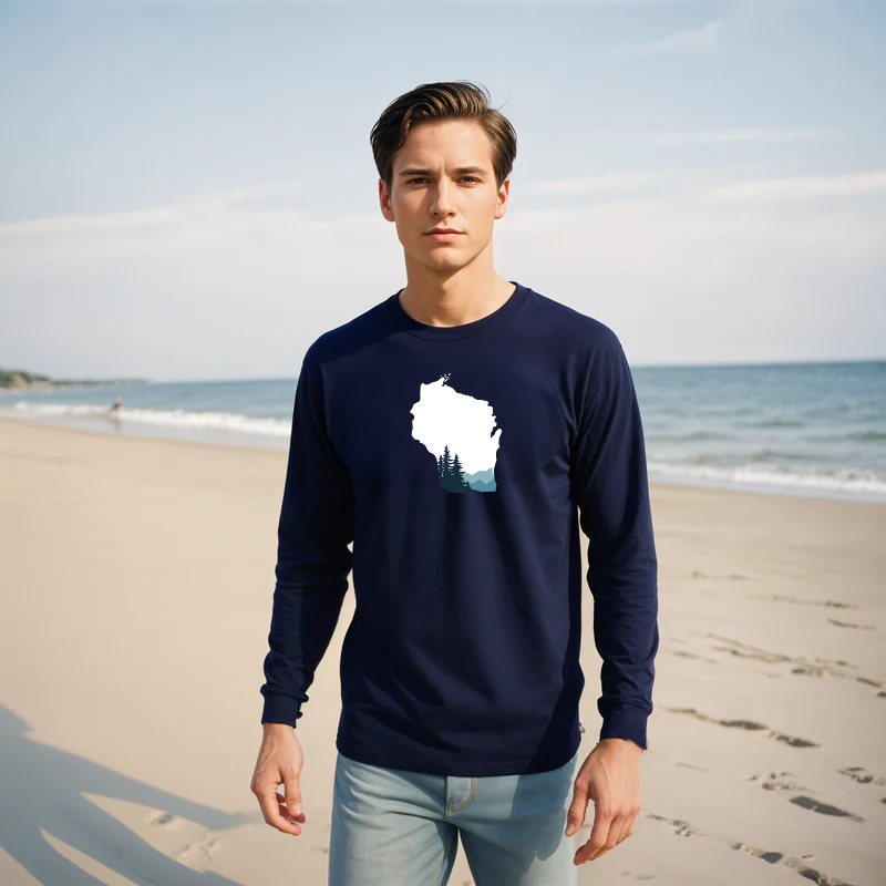 "Wisconsin Vista"Men's Long Sleeve T-Shirt