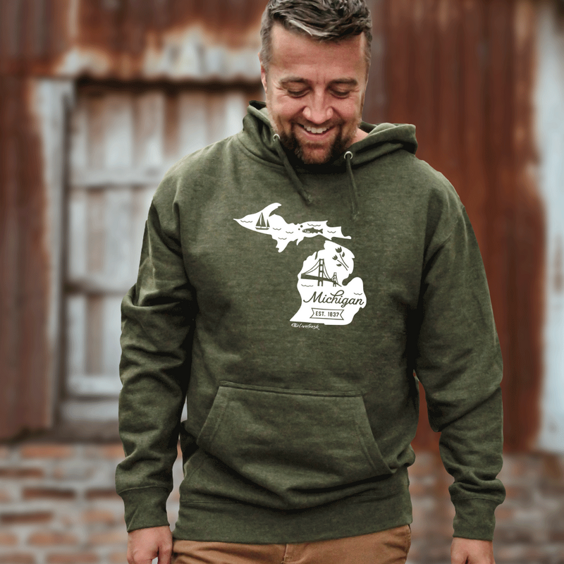 SALE "Vintage Michigan"Men's Classic Hoodie