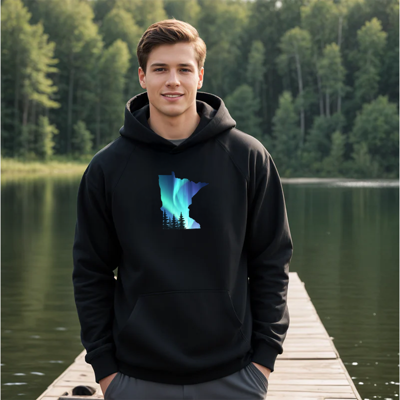 "Minnesota Northern Lights"Men's Classic Hoodie