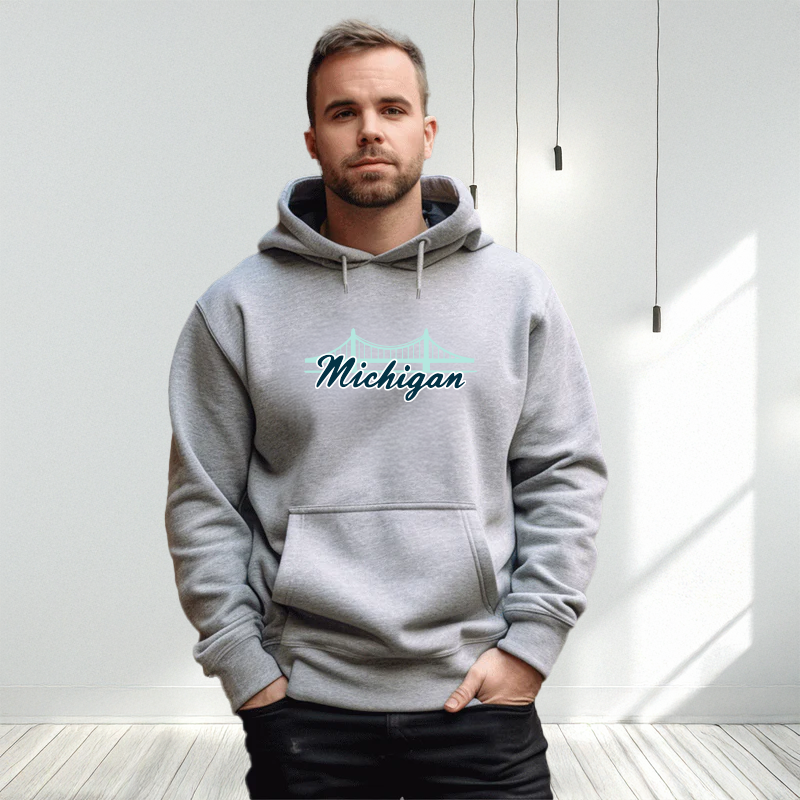 "Mackinac Bridge"Men's Classic Hoodie