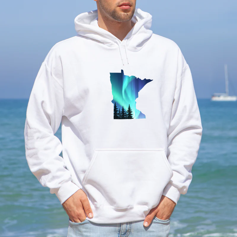 "Minnesota Northern Lights"Men's Classic Hoodie