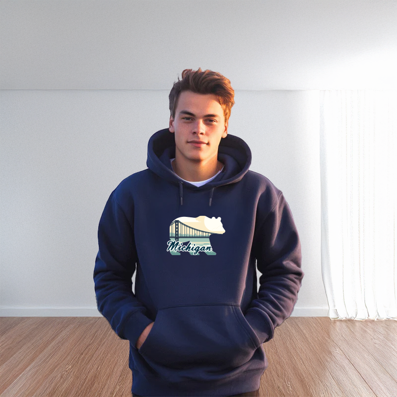 "Bear Bridge"Men's Classic Hoodie