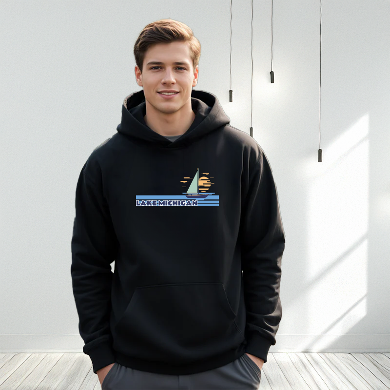 "Lake Michigan"Men's Classic Hoodie