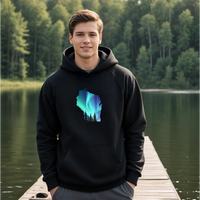 "Wisconsin Northern Lights"Men's Classic Hoodie