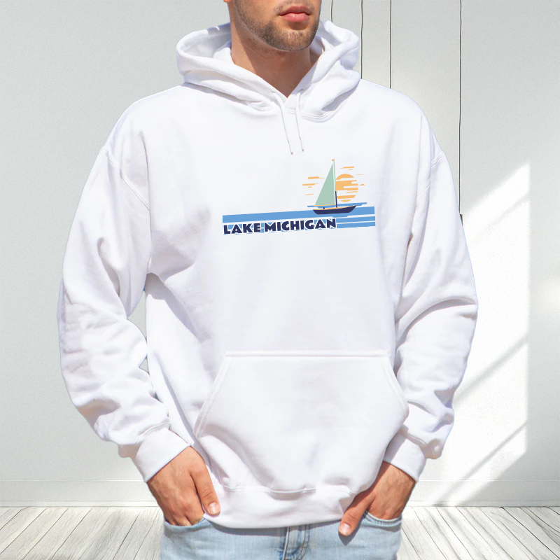 "Lake Michigan"Men's Classic Hoodie