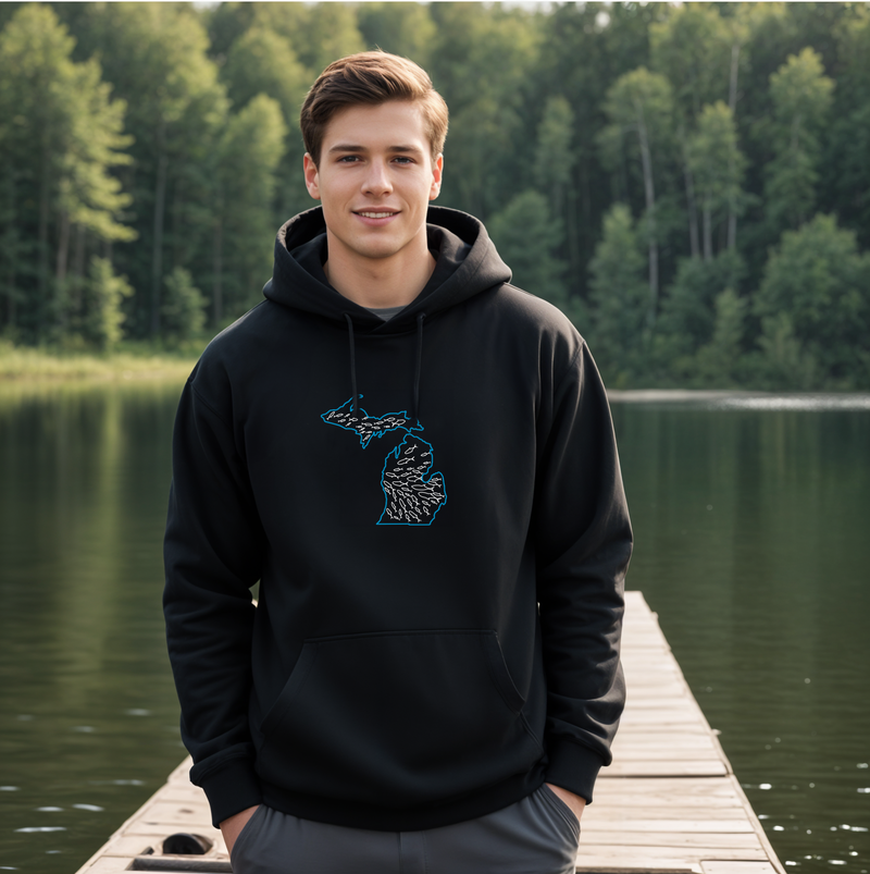 SALE "Michigan Fishing"Men's Classic Hoodie