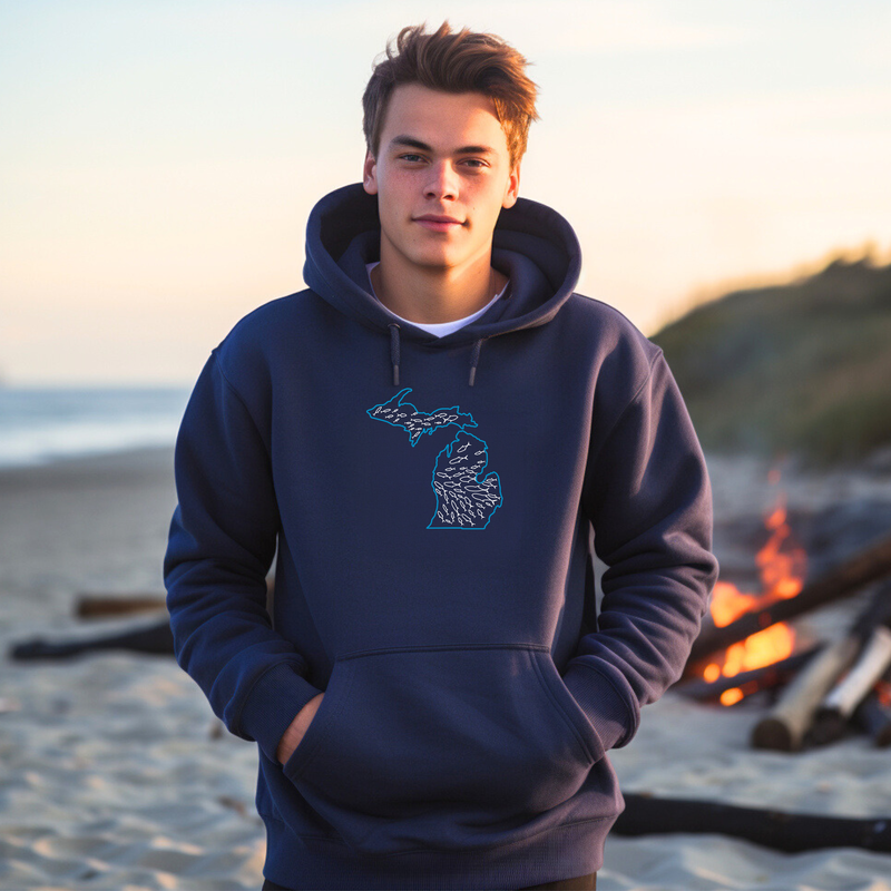 SALE "Michigan Fishing"Men's Classic Hoodie