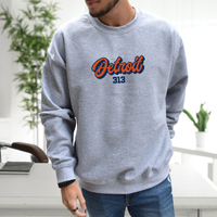 "313 Baseball"Men's Classic Crew Sweatshirt