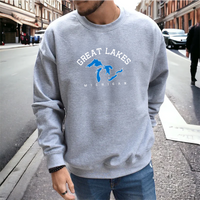 "5 Great Lakes"Men's Classic Crew Sweatshirt