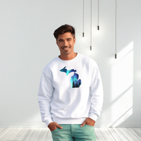 "Michigan Northern Lights"Men's Classic Crew Sweatshirt