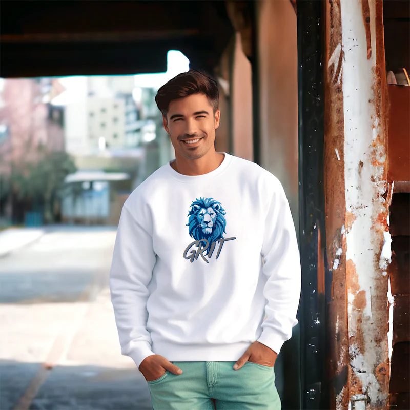 "Lion Grit"Men's Classic Crew Sweatshirt