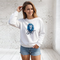 "Lion Grit"Relaxed Fit Classic Crew Unisex Sweatshirt