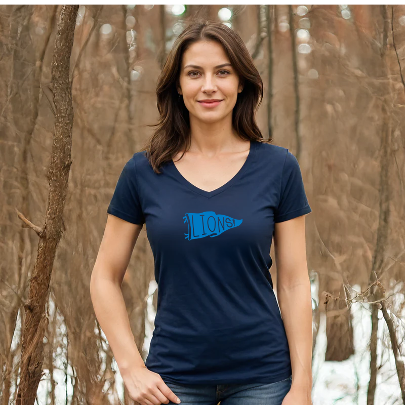 "Let's Go Lions"Women's V-Neck