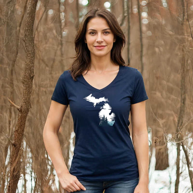 "Michigan Vista"Women's V-Neck