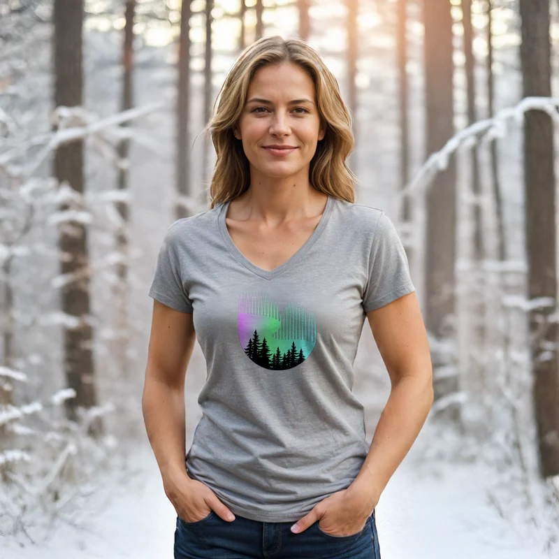 "Northern Lights"Women's V-Neck