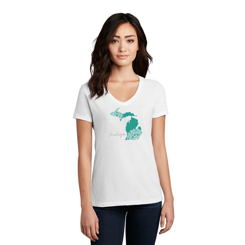 "Paisley Michigan"Women's V-Neck