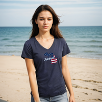 "Patriotic Michigan"Women's V-Neck