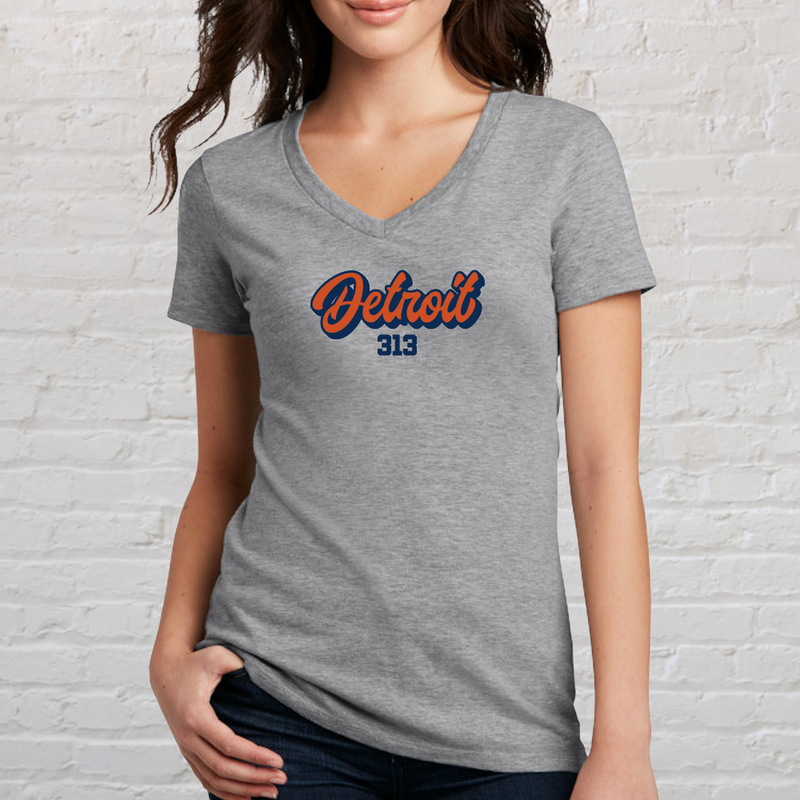 "313 Baseball"Women's V-Neck