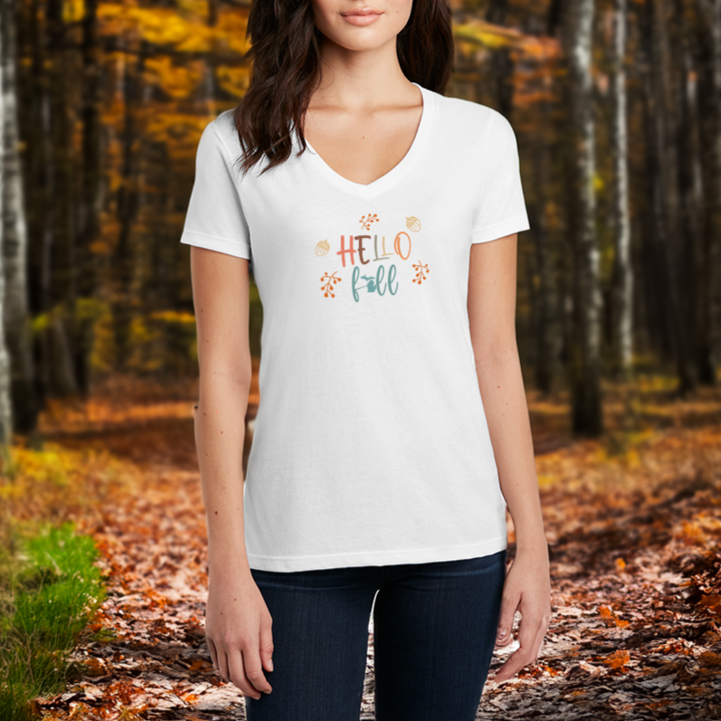 "Welcome Fall"Women's V-Neck