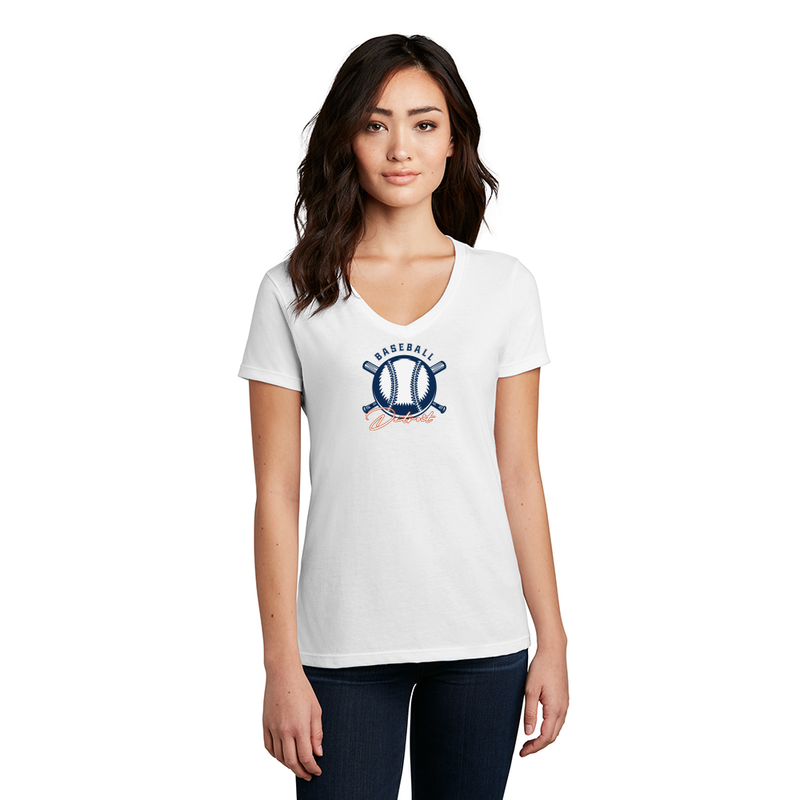 "Baseball In The D"Women's V-Neck