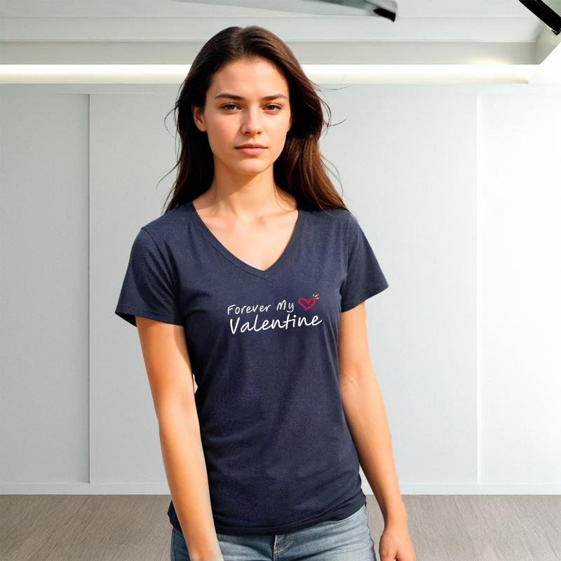 "My Valentine.... Forever"Women's V-Neck