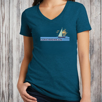 "Lake Michigan"Women's V-Neck