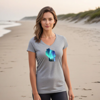 "Wisconsin Northern Lights"Women's V-Neck