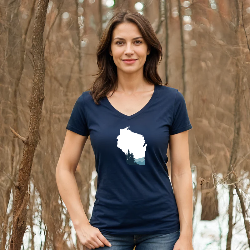 "Wisconsin Vista"Women's V-Neck