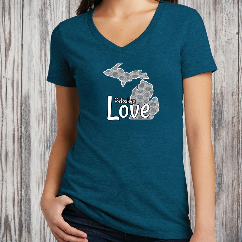 "Petoskey Love"Women's V-Neck