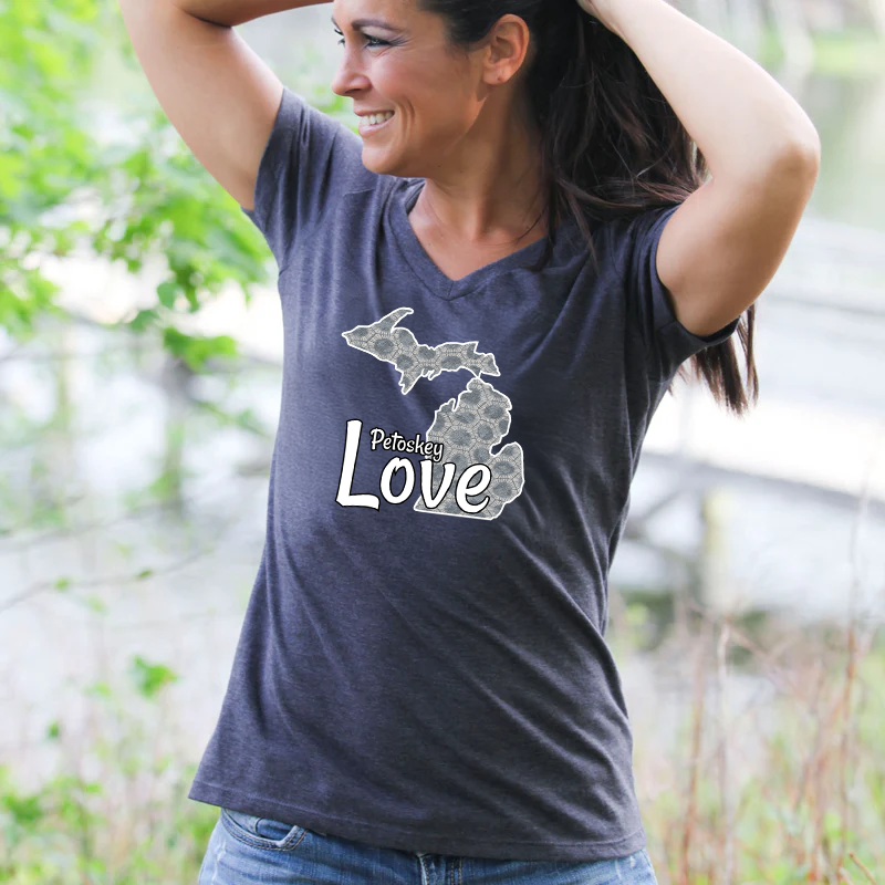 "Petoskey Love"Women's V-Neck