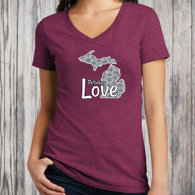 "Petoskey Love"Women's V-Neck