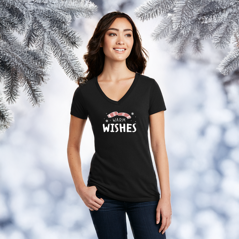 "Warm Wishes"Women's V-Neck