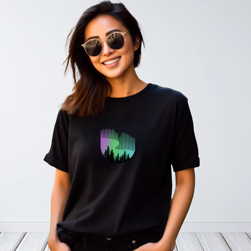 "Northern Lights"Relaxed Fit Crew Unisex T-Shirt