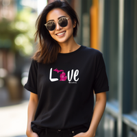 "Pink Love Plaid"Relaxed Fit Crew Unisex T-Shirt